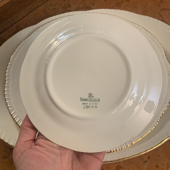 Homer Laughlin Virginia Rose Serving Platter Dinner Plate & Bread Plate - Picture 3 of 9